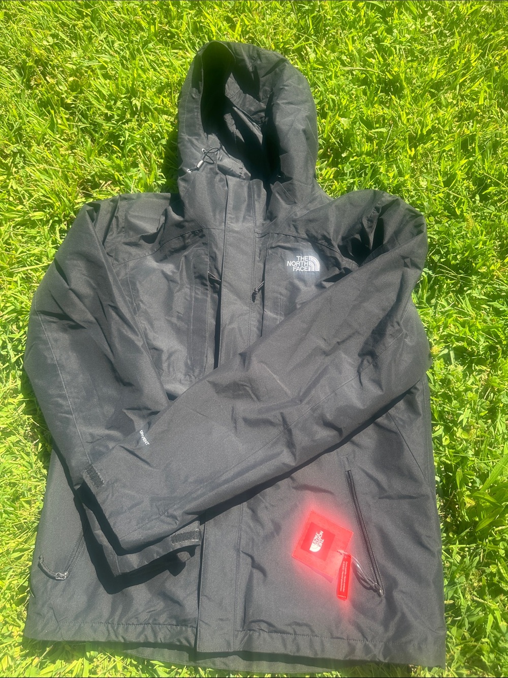 The North Face Men's Black Hooded Rain Jacket